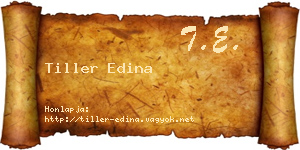 Tiller Edina névjegykártya