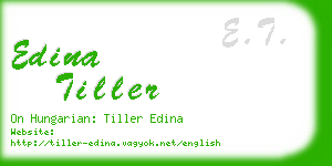 edina tiller business card